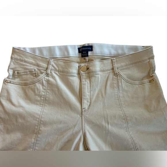 Democracy Ab Solution High Rise Wide Leg Ankle Cream Denim Womens Size 24W NWOT. - Picture 3 of 11
